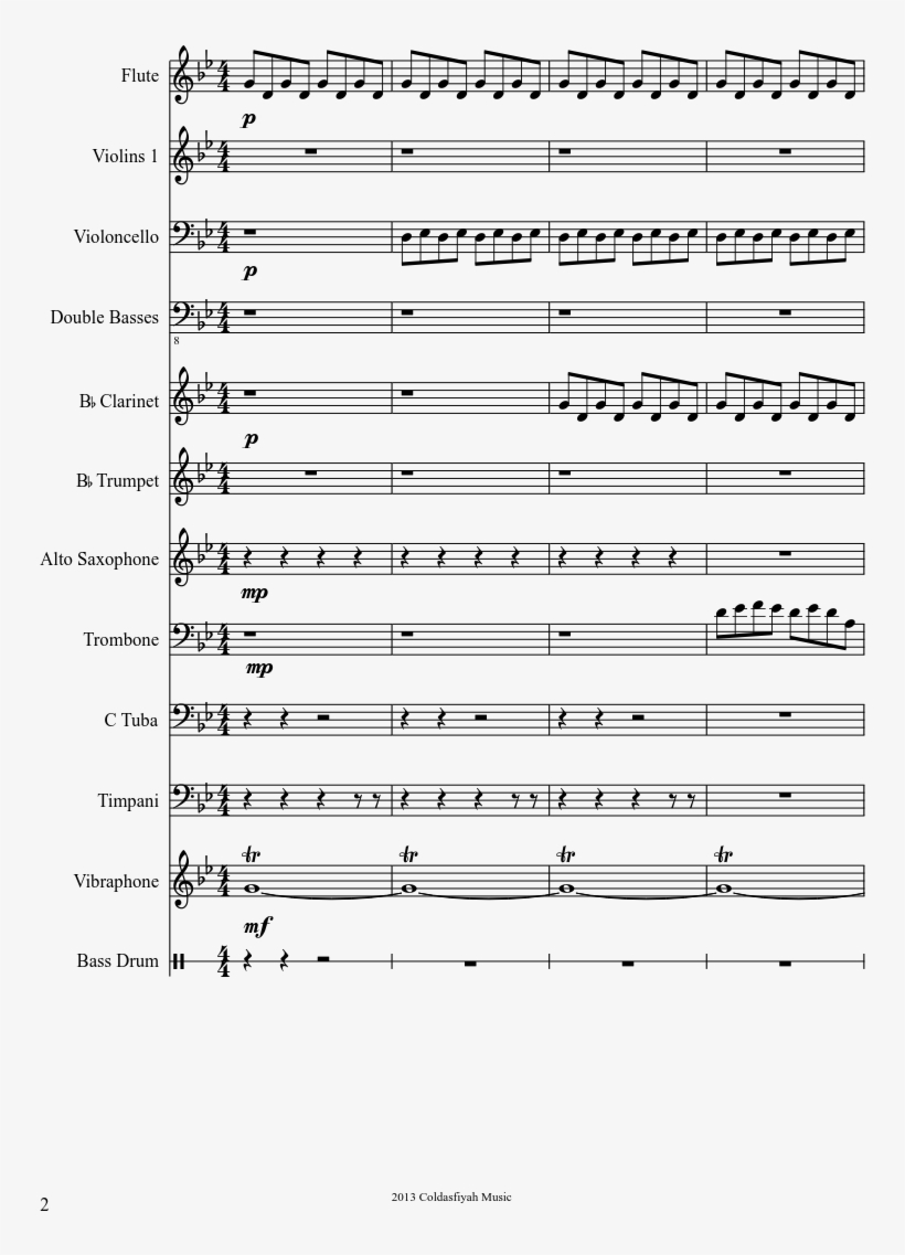 Glitter Star Sheet Music Composed By Syaeph 2 Of 16 - Ali A Intro Trombone Sheet Music, transparent png #1855034