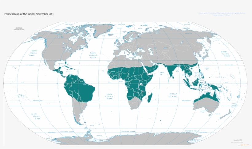 Tropical Zone - Map Of Capitalist And Communist Countries, transparent png #1855932