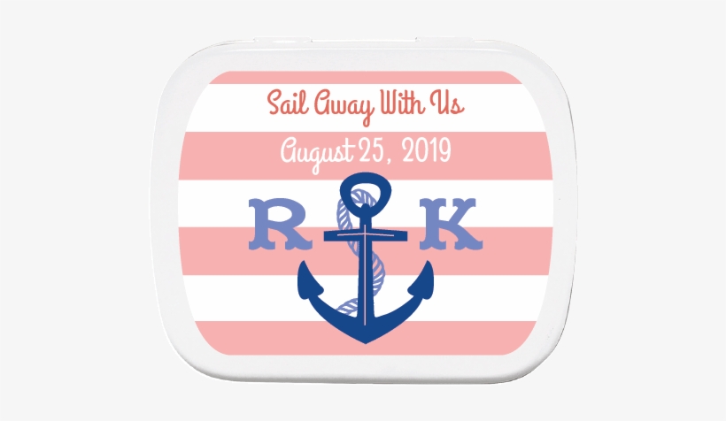 31477 Anchor And Stripes Pm White 500×500 - Wedding, transparent png #1856253