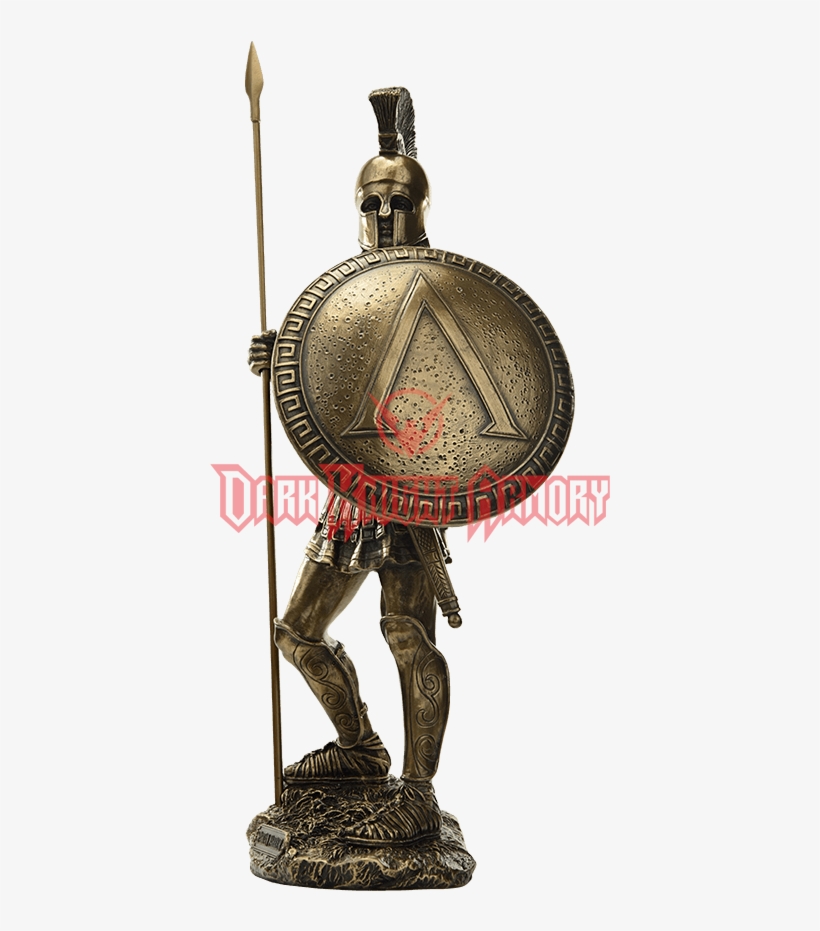 Spartan Warrior With Spear And Hoplite Shield Statue - Grand Way, transparent png #1856400