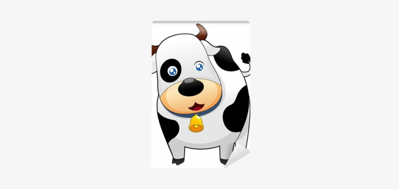 Cute Cow Vector On White Background Wall Mural • Pixers® - Illustration, transparent png #1856725