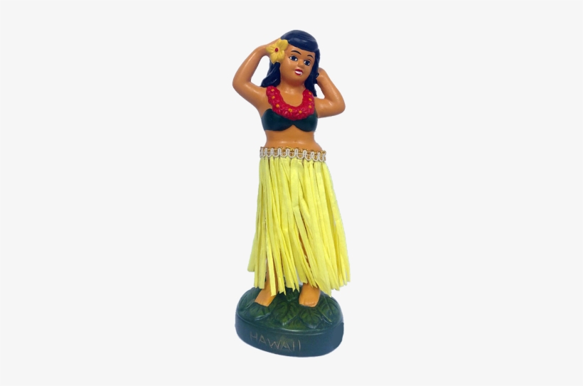 Wiggly Hula Girl Dancing With Yellow Hula Skirt - Turn, transparent png #1857302