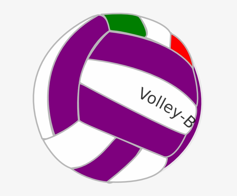 Volleyball Clipart Purple - Volleyball Clip Blue, transparent png #1857409