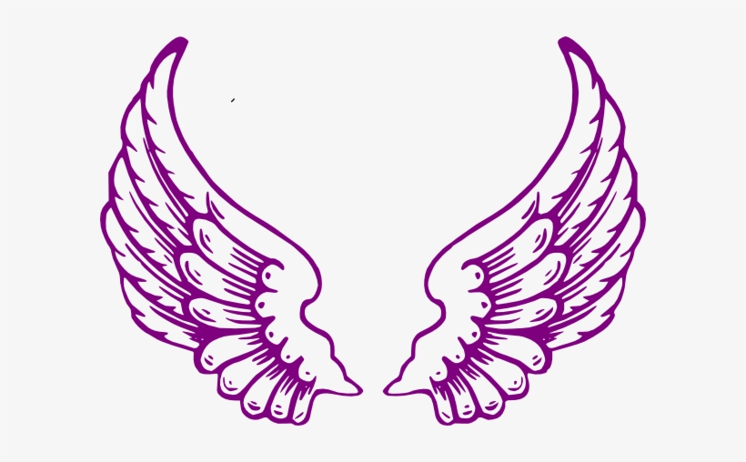 Guardian Wings Clip Art At Clker Com - Angel Wings Purple, transparent png #1857594