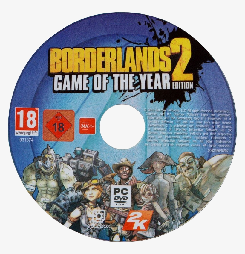 Borderlands - Borderlands 2 - Game Of The Year Edition Video Game, transparent png #1857791