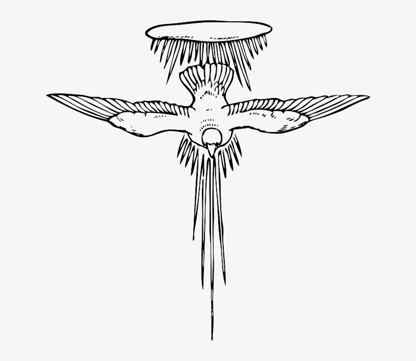 Drawing, Sky, Angel, Bird, Dove, Flying, Wings - Holy Spirit Clip Art, transparent png #1857850