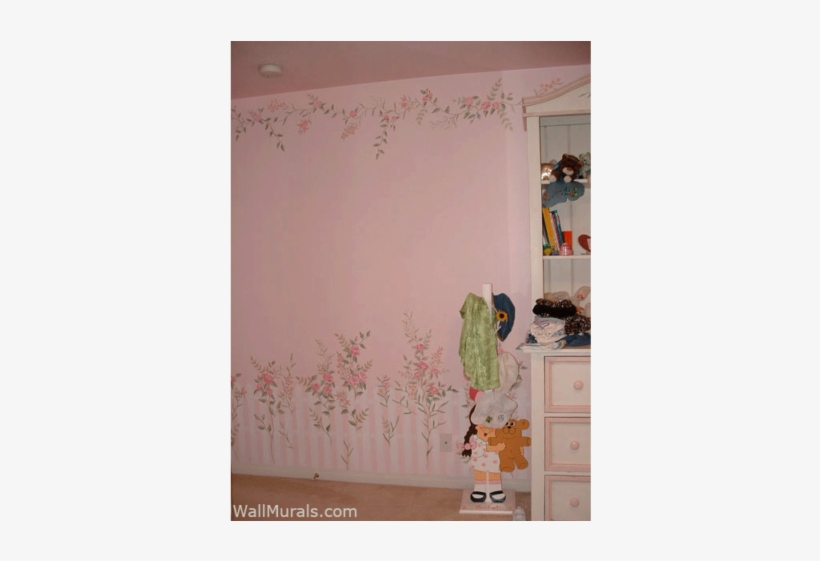 Flower And Vines Mural - Room, transparent png #1858215