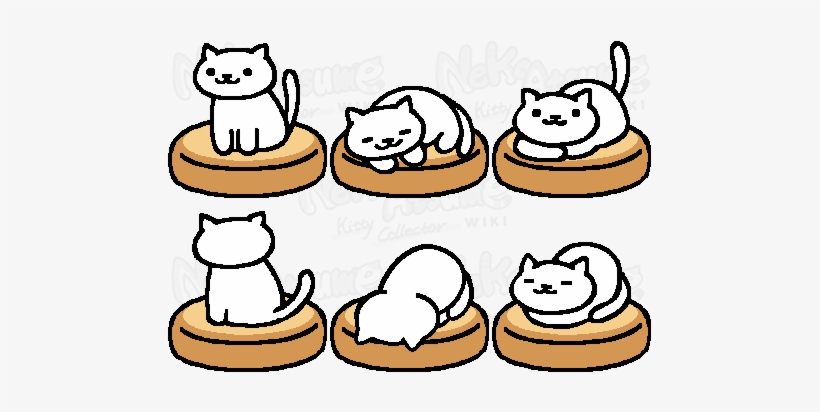 Posesheet Beigecushion - Neko Atsume Egg Bed Night View, transparent png #1858401