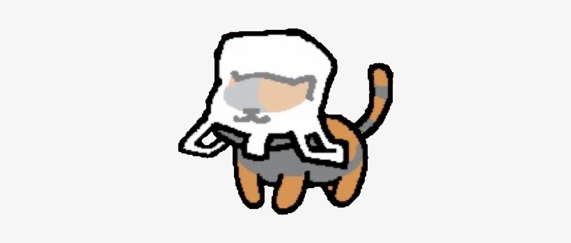 Here's A Transparent Spooky Wearing A Plastic Bag Looking - Neko Atsume Transparent Cats, transparent png #1858424