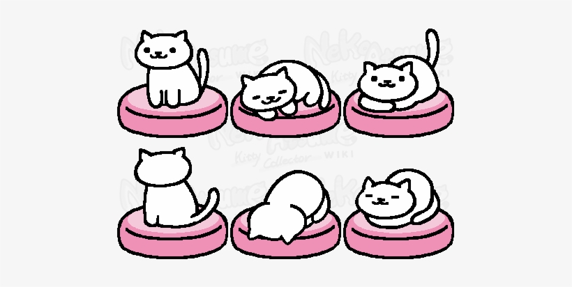 Posesheet Pinkcushion - Neko Atsume Snowball Transparent, transparent png #1858468