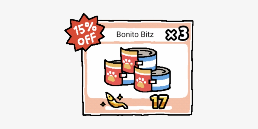 Sale Bonito Bitz - Neko Atsume Bonito Bitz, transparent png #1858472