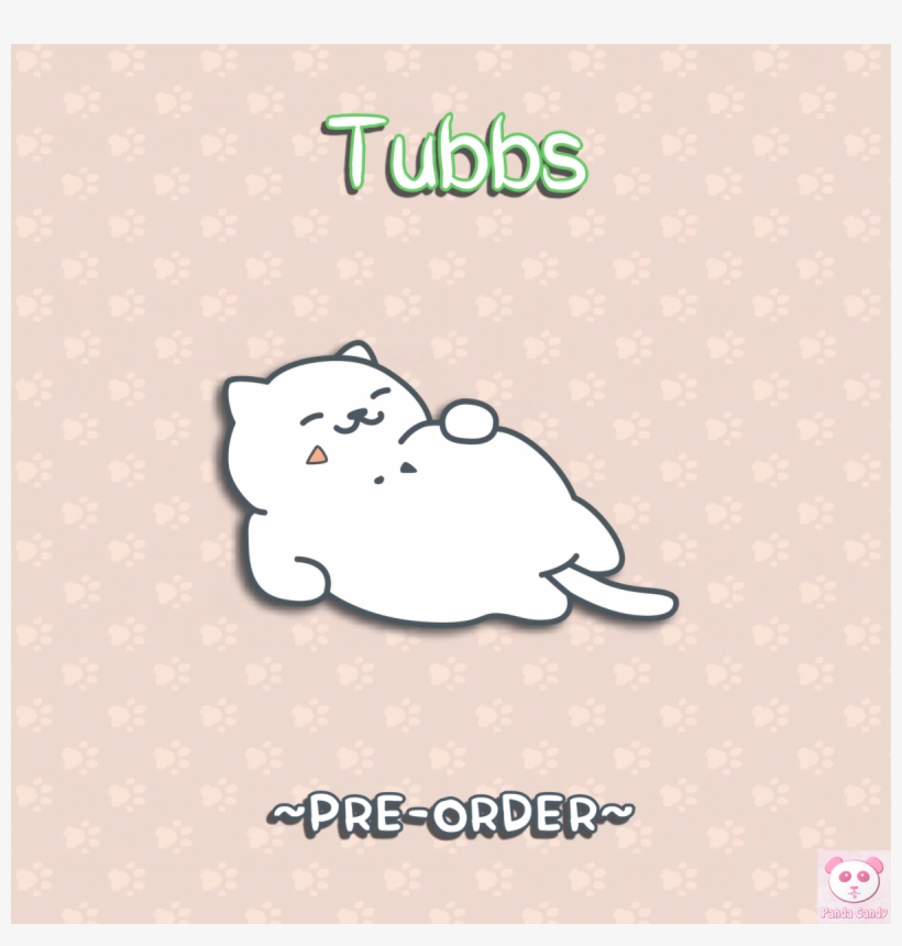 Pre-order*** Tubbs Neko Atsume Hard Enamel Pin - Illustration, transparent png #1858644
