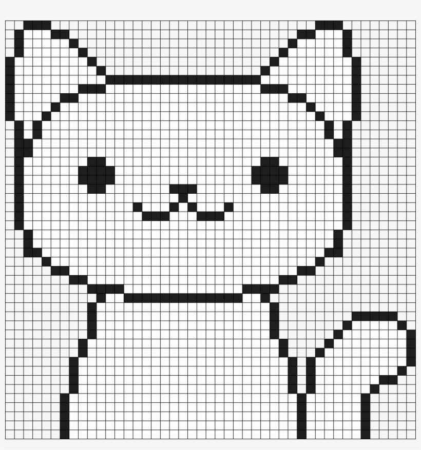 Snowball Neko Atsume Perler Bead Pattern / Bead Sprite - Motif Of Animals In Pixel With Graph, transparent png #1858812