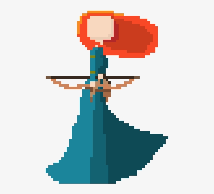 Brave, Merida - Pixel Art, transparent png #1859401