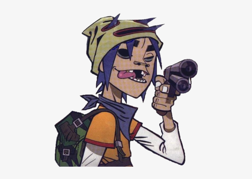 2d - Gorillaz - Gorillaz 2d Gun, transparent png #1859485