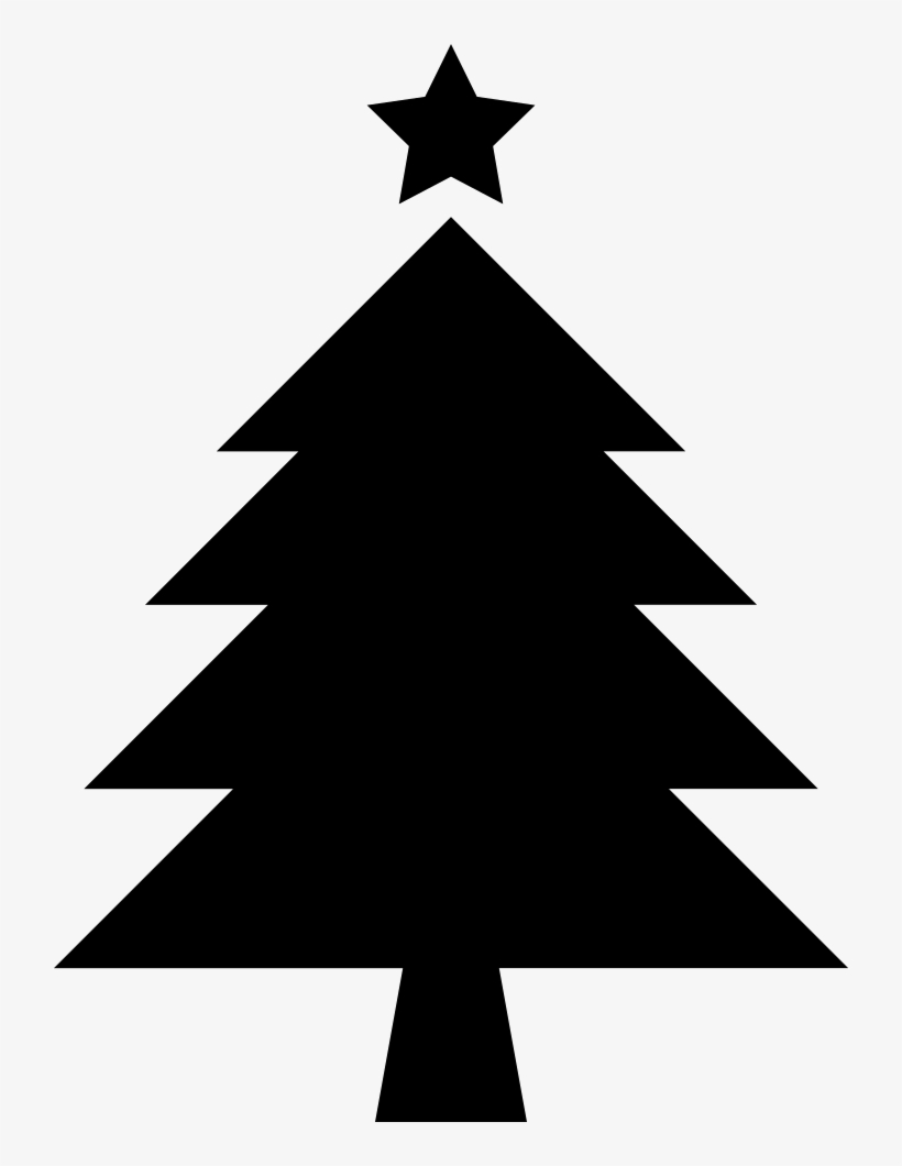 Christmas Tree With Star - Clipart Christmas Tree, transparent png #1859589