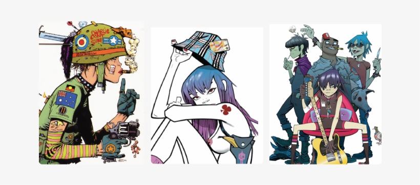 His Most Popular Work Is With The Comic Book Tank Girl - Gorillaz 2017 New Album, transparent png #1860113