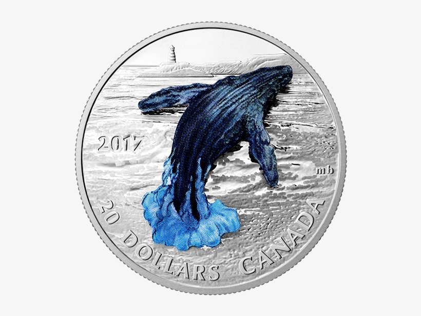 Pure Silver Coin Three-dimensional Breaching Whale - Coin, transparent png #1860179