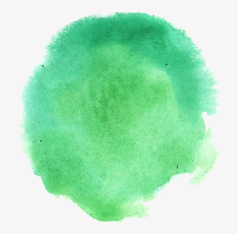 6 Green Watercolor Circle - Green Watercolor Circle Png, transparent png #1860387