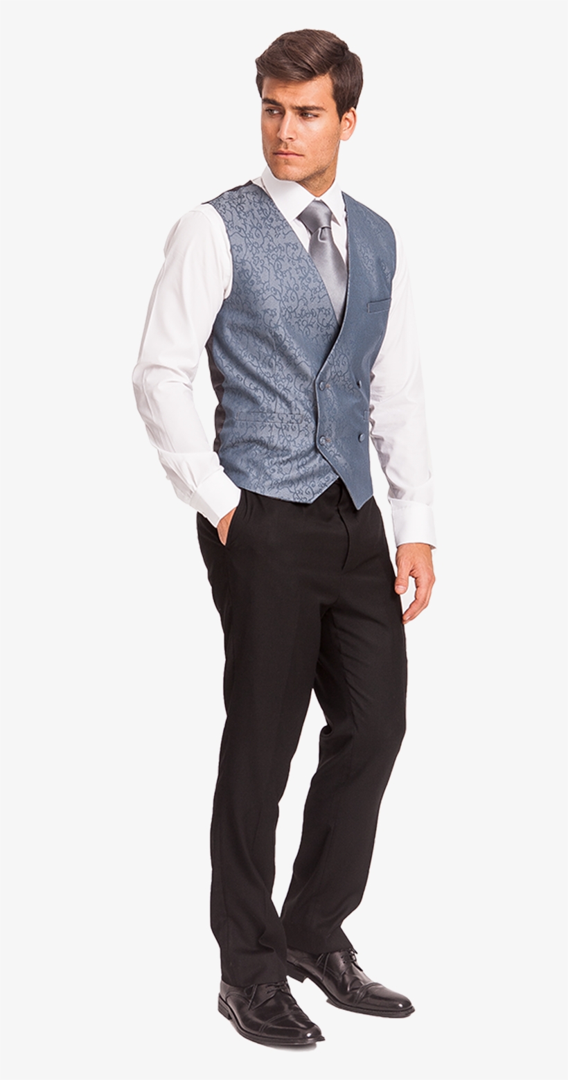 Blue Wedding Waistcoat For Groom And Groomsmen - Waistcoat, transparent png #1861208