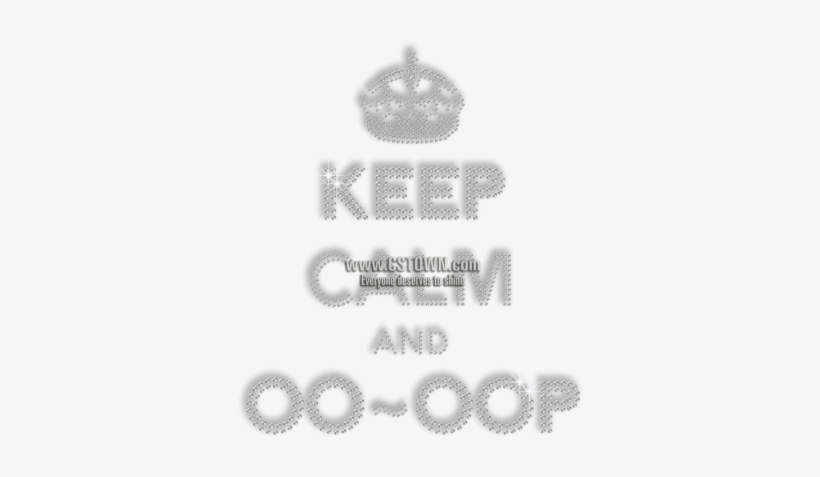 Pure Crystal Crown And Keep Calm Rhinestone Iron Ons - Line Art, transparent png #1861259