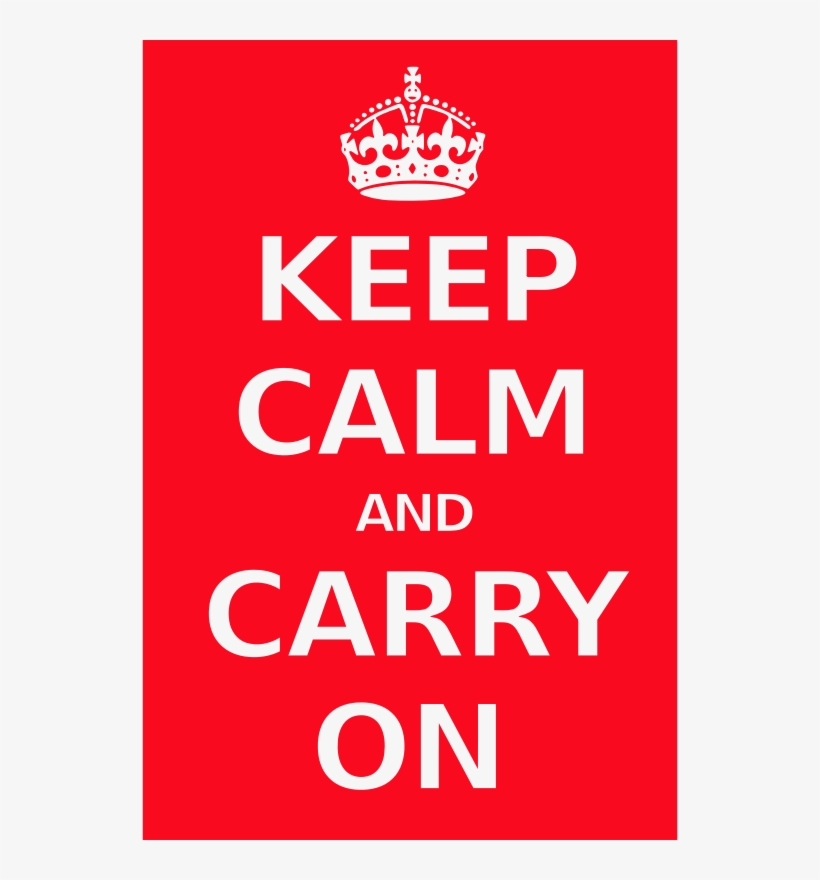 Png Free Library Poster Medium Image Png - Keep Calm And Carry On Svg, transparent png #1861262