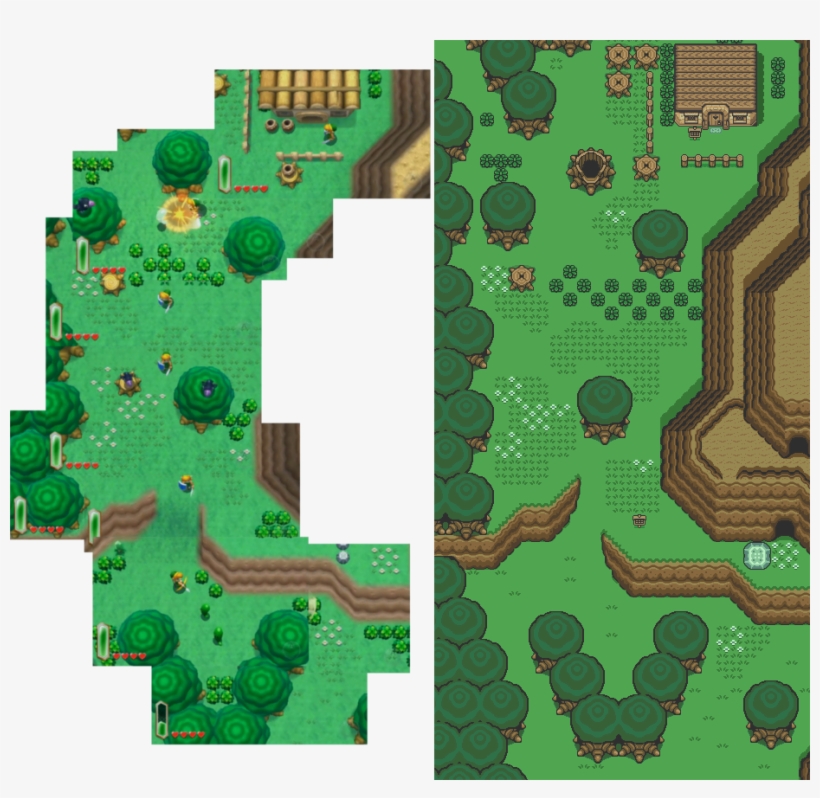 The Legend Of Zelda - Link To The Past Gba Snes Comparison, transparent png #1861810