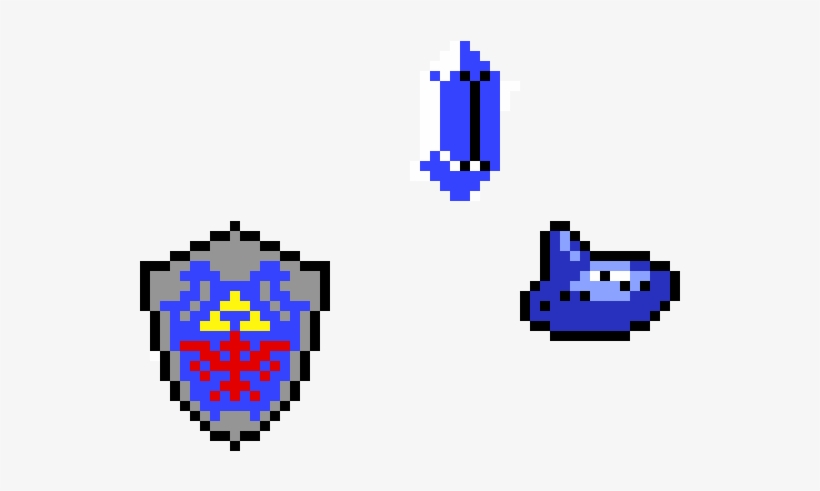 Ocarina Of Time Items - Zelda Shield 8 Bit, transparent png #1861869