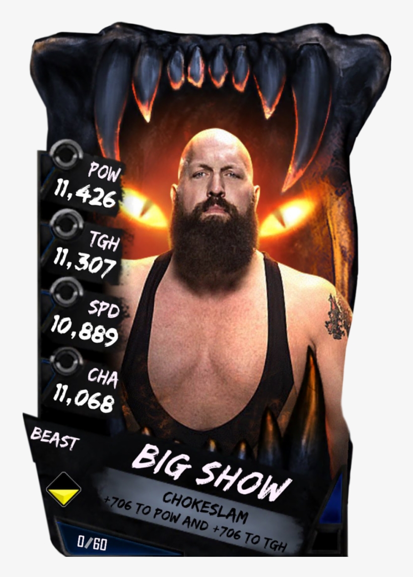 Bigshow S4 16 Beast - Wwe Supercard Beast Cards, transparent png #1862122