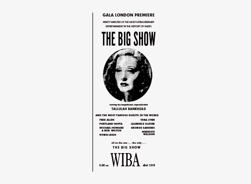 The Big Show 19510 Premiere Over Wiba From Sep - September 30, transparent png #1862222