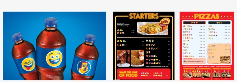 Pepsi Emoji Bottles & Pizza Hut Emoji Menus Are A Few - Dish, transparent png #1862573