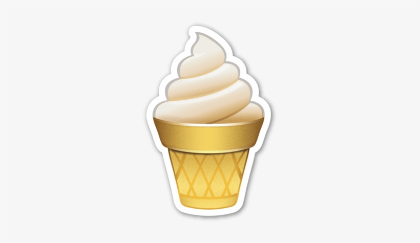 Soft Ice Cream Ice Cream Emoji, Icecream, Emoji Stickers, - Emojis De Whatsapp Helado, transparent png #1862629