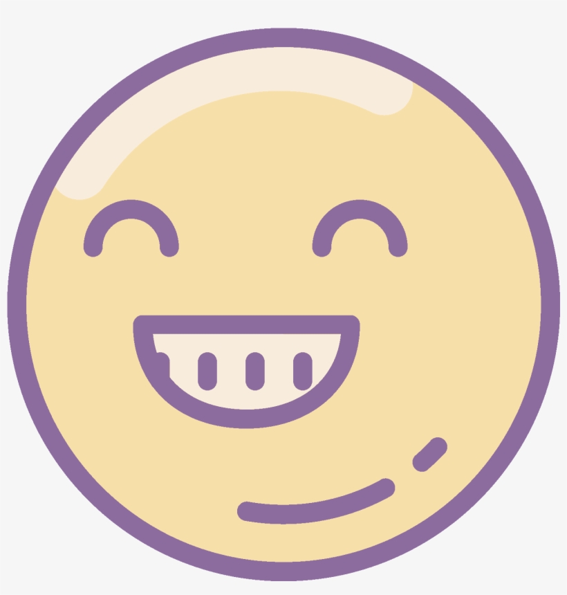 There Is A Circle With Medium Bluntness Of A Line - Happy Face, transparent png #1862657