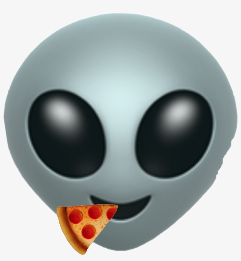 Emoji Alien Pizza Eating Homemadeemoji, transparent png #1863177