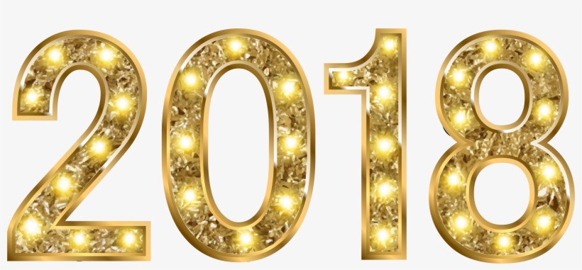 New Year Images, Graduation Parties, High Quality Images, - Gold 2018 Transparent, transparent png #1863650