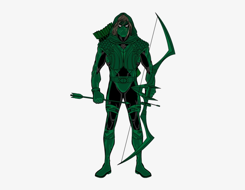 Clip Art Library Arrows Drawing Hero - Green Arrow Armor, transparent png #1864156