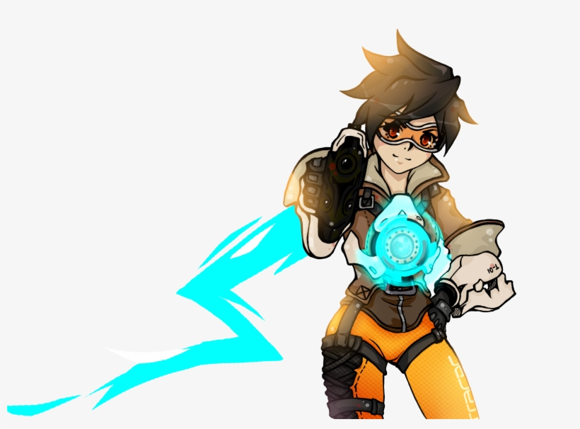 Tracer Overwatch Tracer, Paint Tool Sai, Painting Tools, - Cartoon, transparent png #1864395