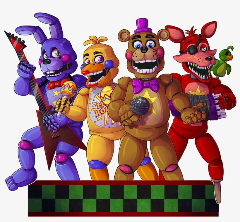 Rockstarsmenu - Fnaf Rockstars Animatronics, transparent png #1864729