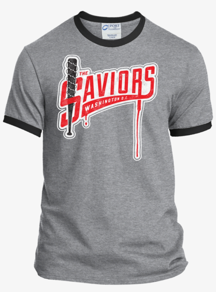 The Saviors / Negan Ringer T-shirts Featuring Lucille - Smart T Shirt Design, transparent png #1865089