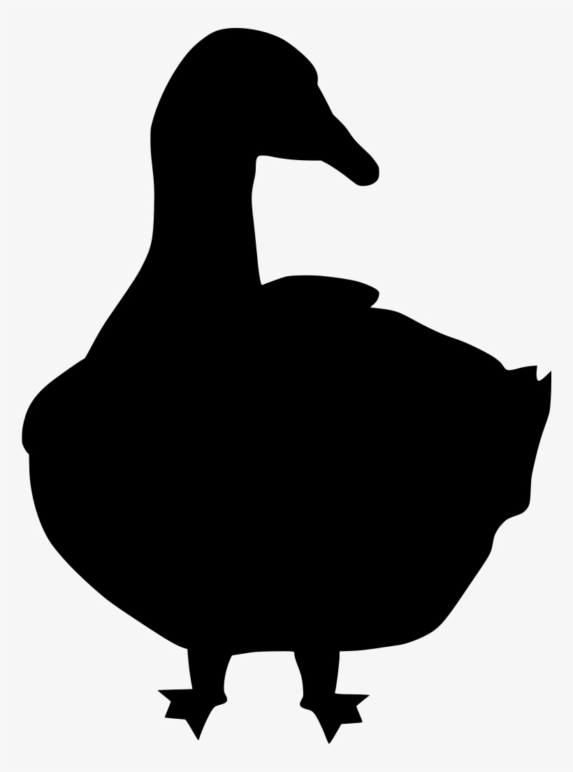 Goose Clipart Vector - Siluetas De Animales De Granja, transparent png #1865112