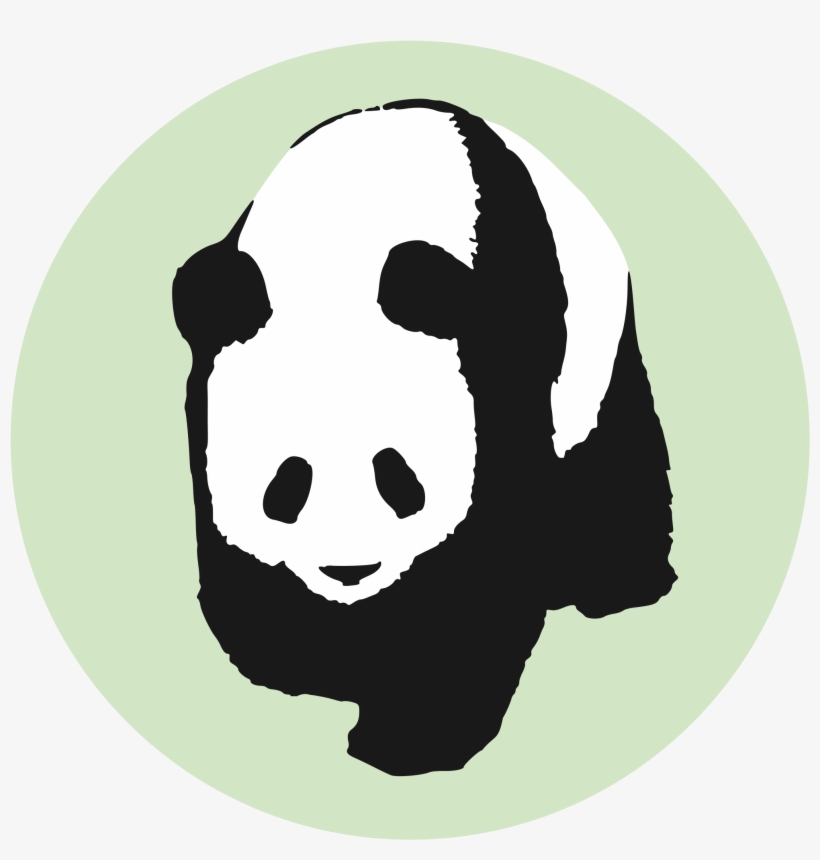 Open - Black And White Panda Vector, transparent png #1865236