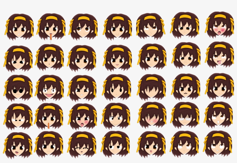 Haruhi's Bab Faces And More Expressions, transparent png #1865879