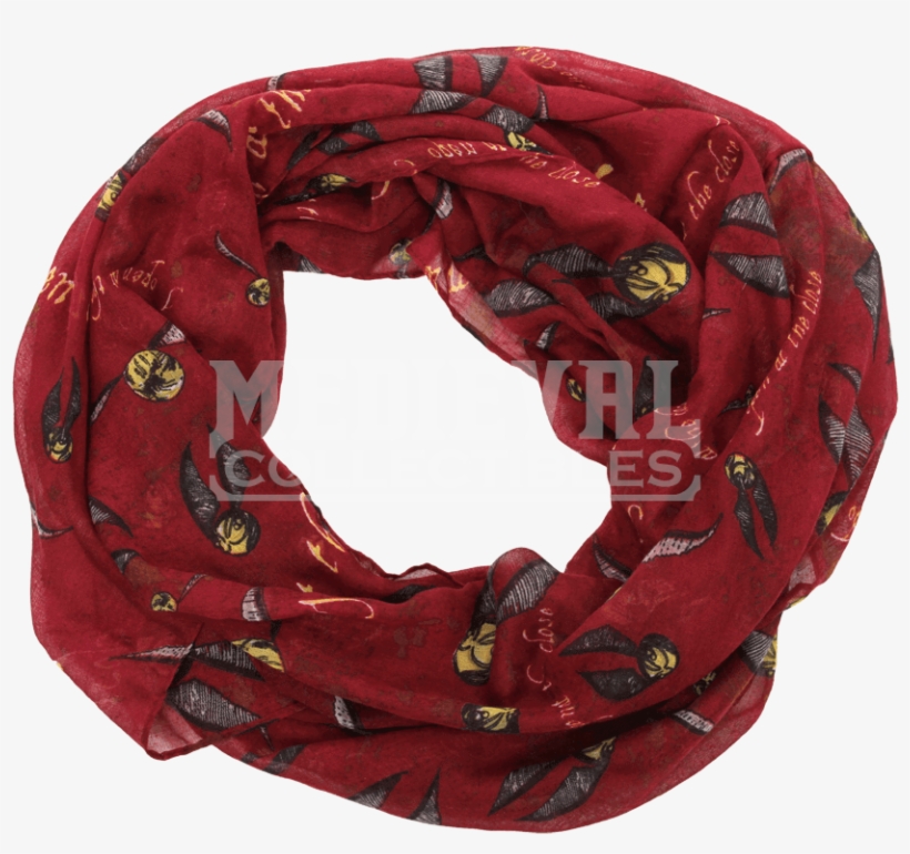 Golden Snitch Lightweight Infinity Scarf - Harry Potter - Golden Snitch Infinity Scarf, transparent png #1865932