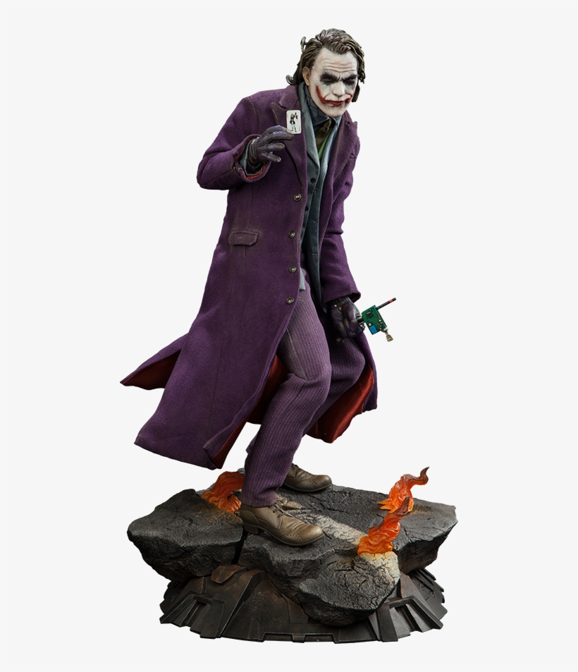 The Dark Knight - Sideshow Premium Format Joker, transparent png #1866534
