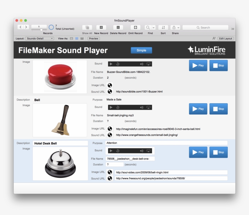 Fmsoundplayer Sound Effects On The With Filemaker Luminfire - Bell, transparent png #1866559