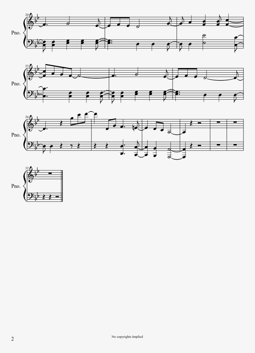 Sad Song Sheet Music Composed By  = 90 Bpm - Easy Fireflies Piano Sheet Music, transparent png #1866743