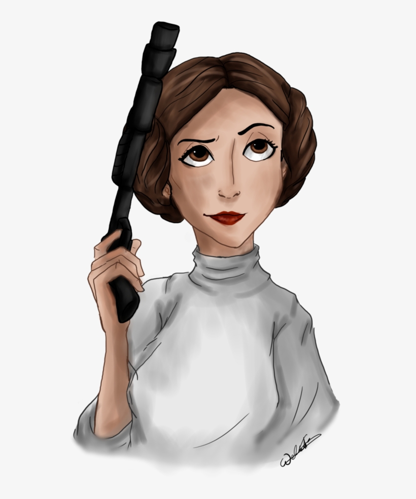 Cartoon Princess Leia Png - Star Wars Princesa Leia Png, transparent png #1866790