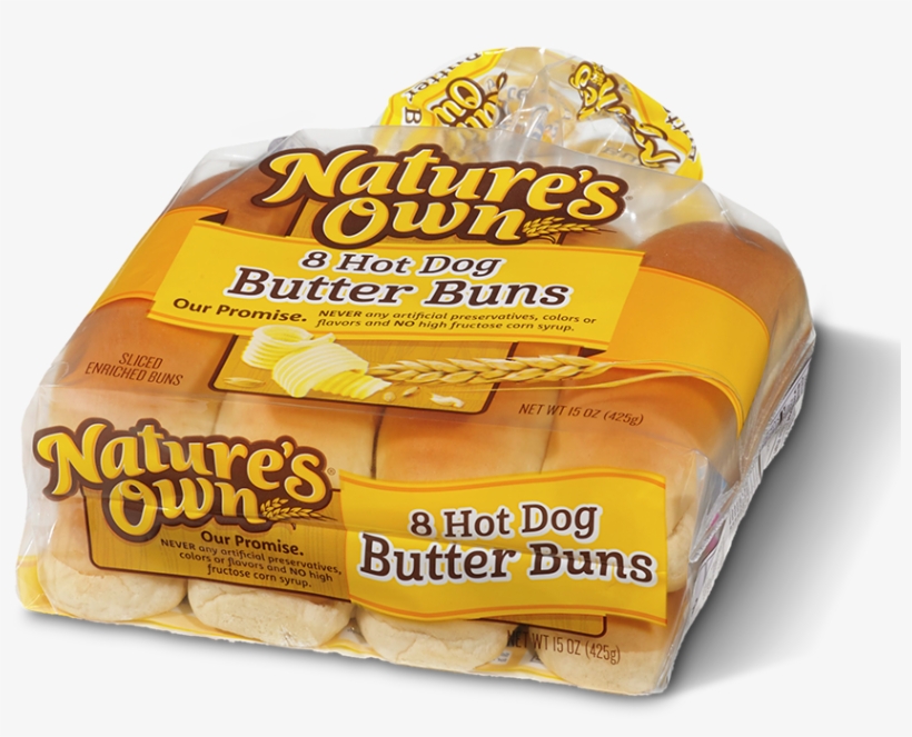 Butter Hot Dog Buns - Nature's Own Butter Hot Dog Buns, transparent png #1866915