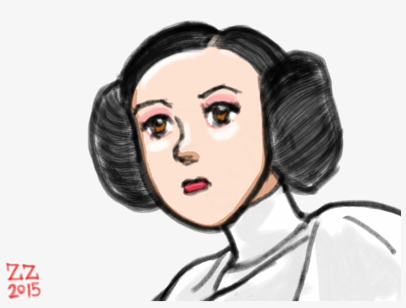 Leia Drawing Portrait - Drawing, transparent png #1867008