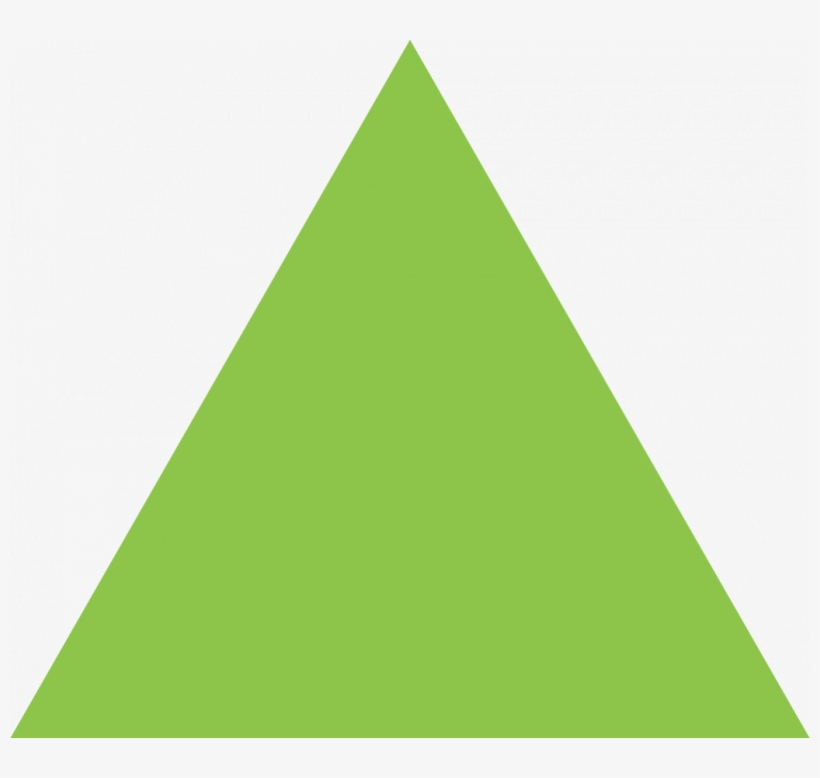 Green Triangle - Coloured Isosceles Triangle, transparent png #1867256